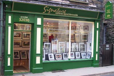 Signature Authentic Signed Memorabilia Shop in the Lake District
